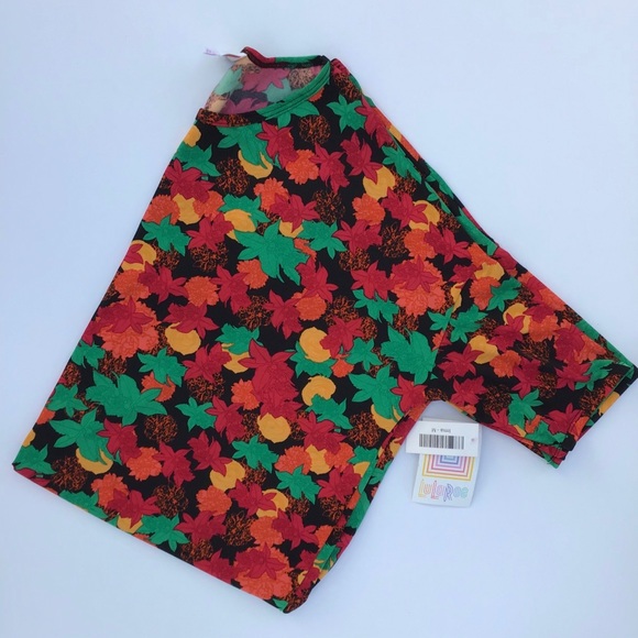 👗 Leaf and Floral Print Tunic T-shirt Size M - Picture 1 of 4